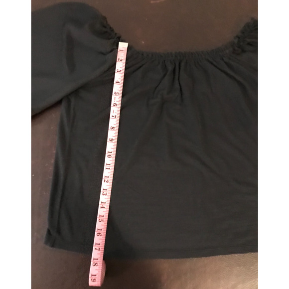 Anthropologie Gloria Off-The-Shoulder Black Top - Size Small - Picture 6 of 14